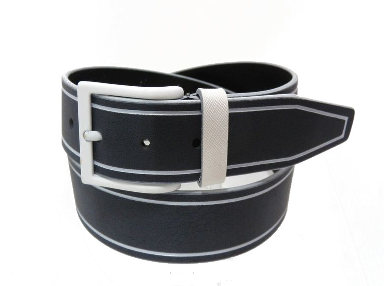 Cintura uomo vacchetta- grigio - 35mm